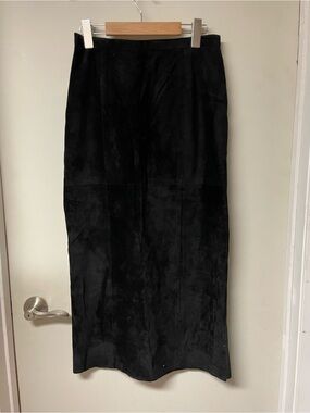 Danier Black Suede Pencil Skirt